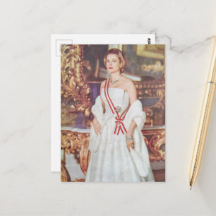 A Beautiful Woman in 1957 Postcard