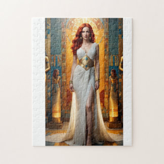  A beautiful woman  in an ancient Egyptian setting Jigsaw Puzzle