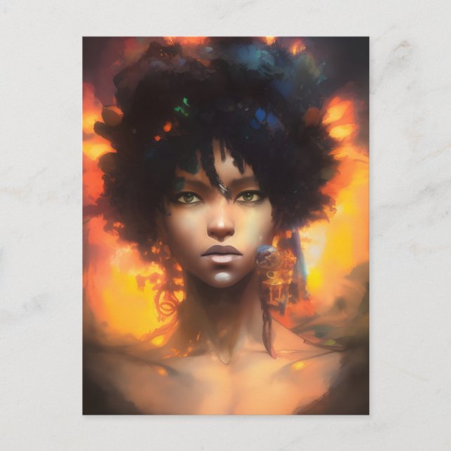 A Beautiful Woman Postcard (Front)