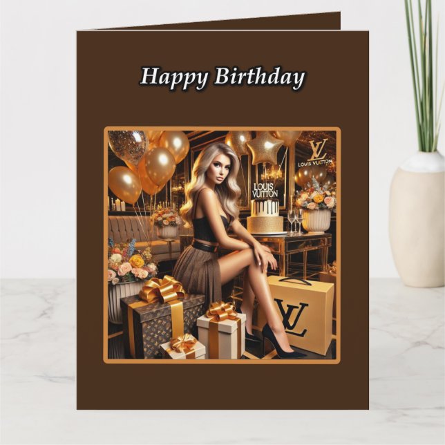 A Beautiful Woman's Luxurious Birthday  Card (Front)