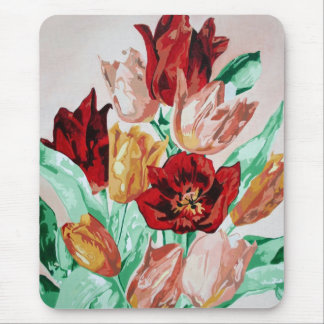 A Beautifully Bold Floral Bouquet of Tulips Mouse Mat
