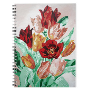 A Beautifully Bold Floral Bouquet of Tulips Notebook