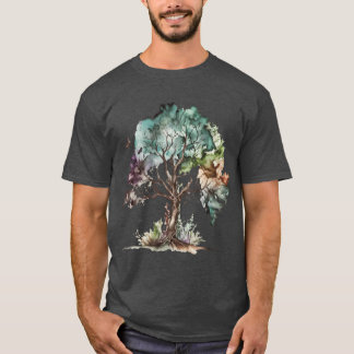 A Beautifulree of Life Design in Coolones Watercol T-Shirt