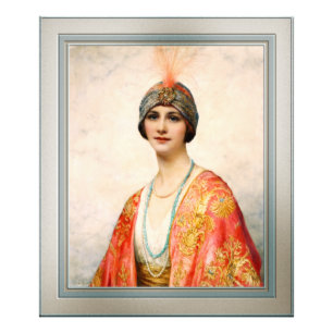 A Beauty In Eastern Costume by William Wontner Photo Print