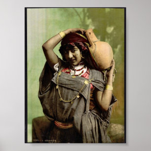A Bedouin woman, Tunis, Tunisia vintage Photochrom Poster