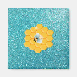 A Bee and Honeycomb Magnet