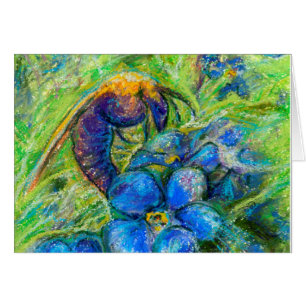 A Bee & Forget-me-not Flowers