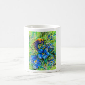 A Bee & Forget-me-not Flowers Coffee Mug