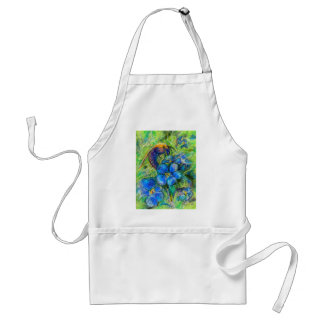 A Bee & Forget-me-not Flowers Standard Apron
