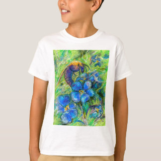 A Bee & Forget-me-not Flowers T-Shirt