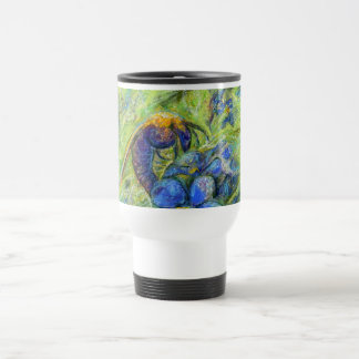 A Bee & Forget-me-not Flowers Travel Mug
