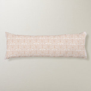 a beige and white wallpaper with a pattern body cushion