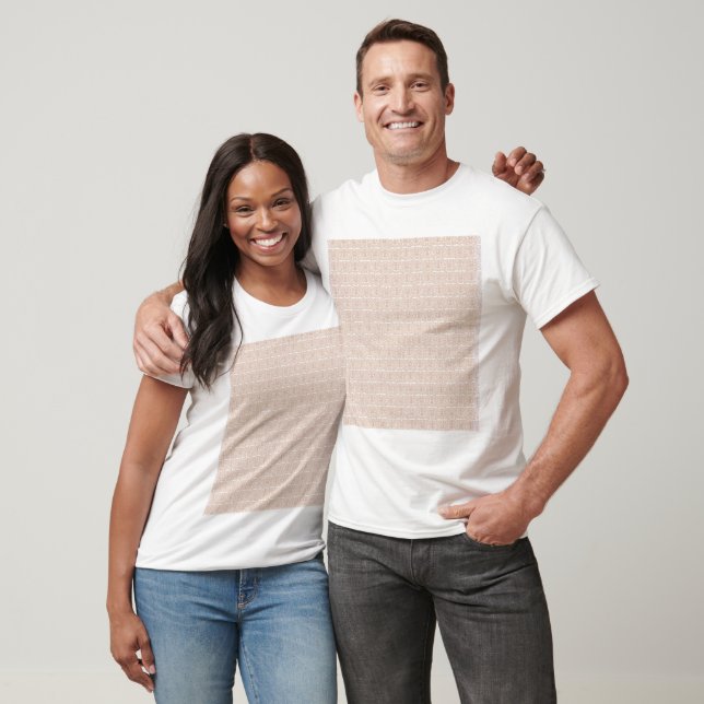 a beige and white wallpaper with a pattern T-Shirt (Unisex)
