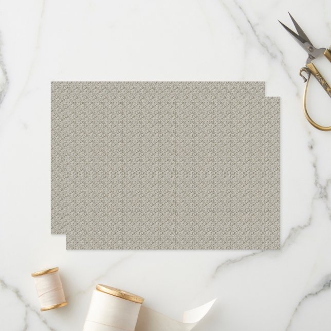 a beige background with a pattern of small squares programme (Front/Back In Situ)