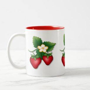 A Berry Lovely Strawberry Two-Tone Coffee Mug