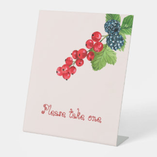 A Berry Special Blush Please Take One Shower Pedestal Sign