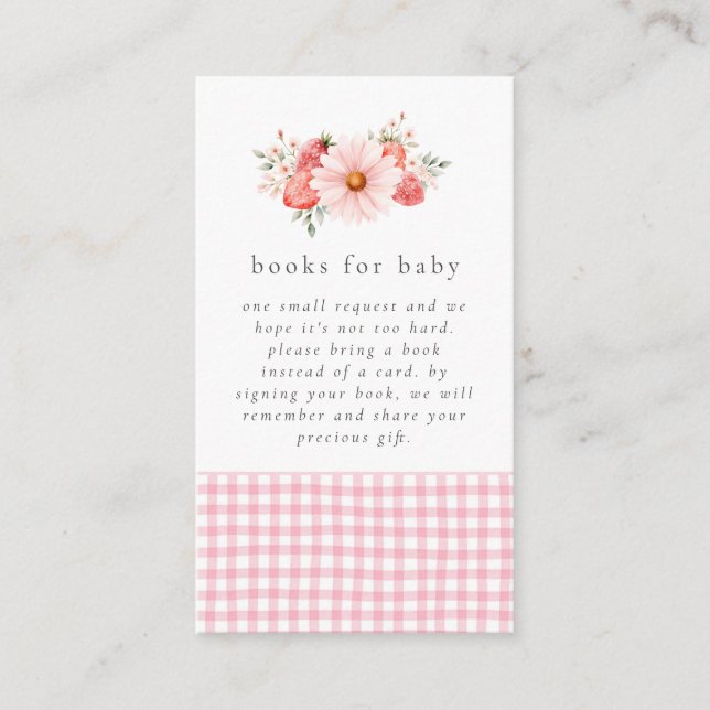 A Berry Sweet Baby Baby Shower Enclosure Card (Front)