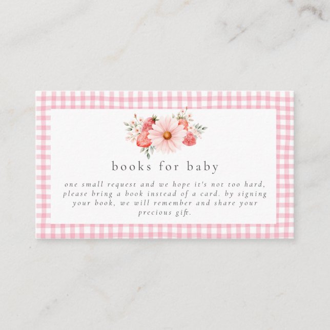 A Berry Sweet Baby Baby Shower Enclosure Card  (Front)