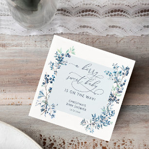 A Berry Sweet Baby Is On the Way Baby Shower Napkin