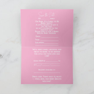 A BERRY SWEET BABY IS ON THE WAY INVITATION