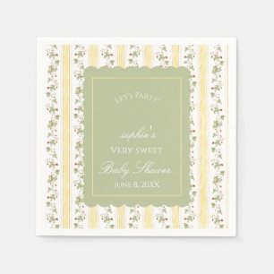 A berry sweet baby is on the way  napkin