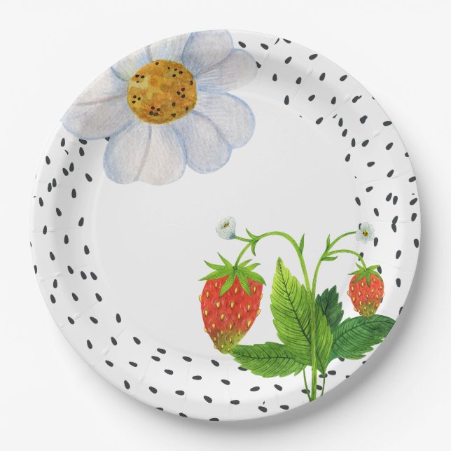 A Berry Sweet Baby is on the way paper goods Paper Plate (Front)