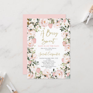 A Berry Sweet Baby Shower Girl Invitation