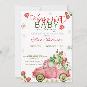 A berry sweet baby shower invitation
