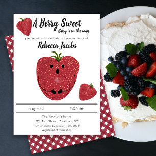 A berry sweet  Baby Shower Invitation