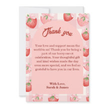 A Berry Sweet Baby Shower Thank You Card
