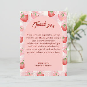 A Berry Sweet Baby Shower Thank You Card