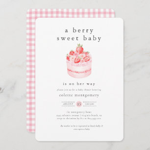 A Berry Sweet Baby Strawberry Baby Shower Invitation