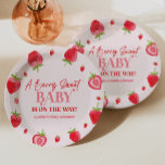 A Berry Sweet Baby Strawberry Baby Shower Paper Plate<br><div class="desc">This is a A Berry Sweet Baby Strawberry Baby Shower Paper Plates!</div>