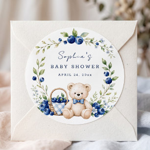 A Berry Sweet Blueberry Cute Baby Custom Classic Round Sticker