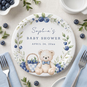 A Berry Sweet Blueberry Elegant Custom Paper Plate
