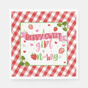 A Berry Sweet Girl is on the Way Napkin