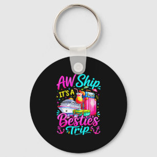 A besties trip cruise matching travel crew women key ring