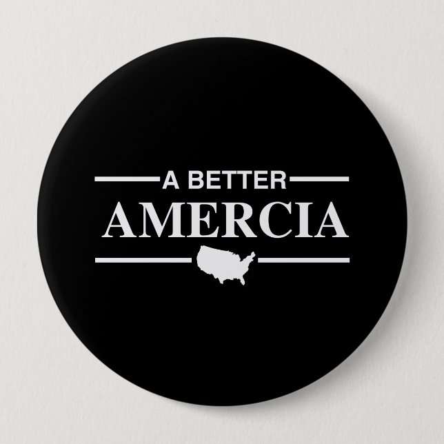 A Better Amercia Logo -.png 10 Cm Round Badge (Front)