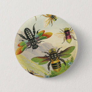 A Bevy of Beautiful Bees Button