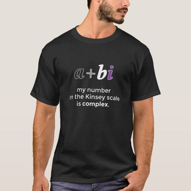 a+bi Complex Kinsey Number Ace Colours Dark T-Shirt (Front)