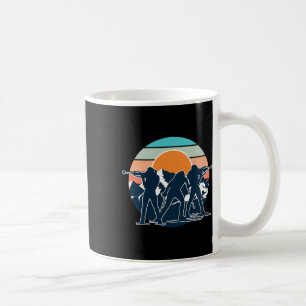 A Biathlete With Rifle And Cross-country Skis Moti Coffee Mug