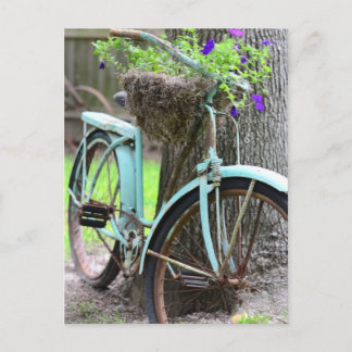 A Bicycle in the Garden Postcard