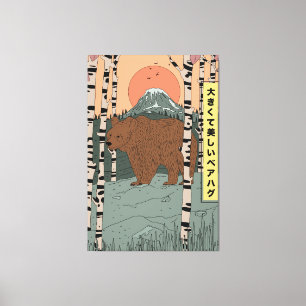 A big beautiful bear hug canvas print