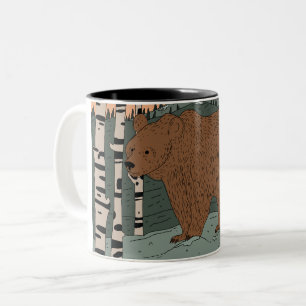 A big beautiful bear hug Two-Tone coffee mug