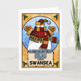 A Big Blustery Hug from Swansea Holiday Card