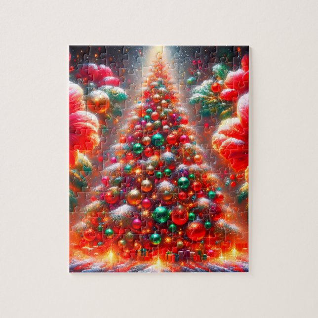 A Big, Bright, Supremely Decorated Christmas Tree Jigsaw Puzzle (Vertical)