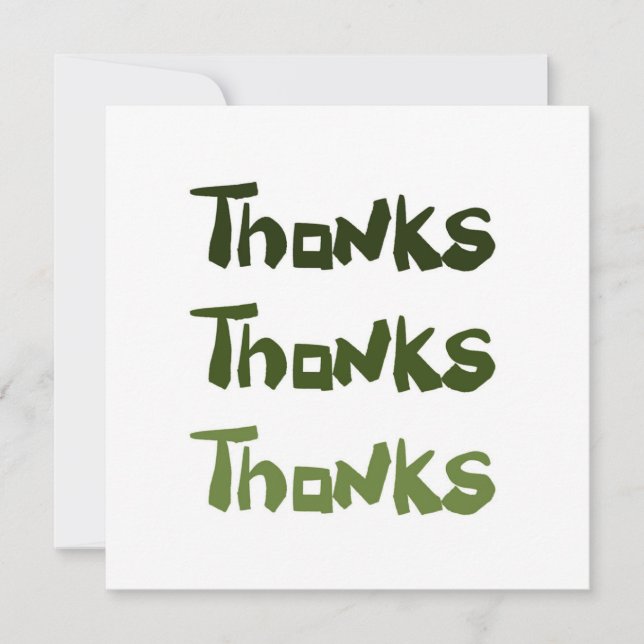 A big fun Hand-Lettered Thank You greeting card  (Front)