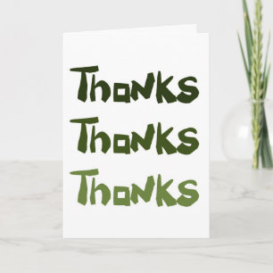 A big fun Thank You greeting card