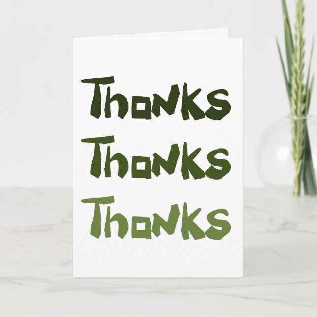 A big fun Thank You greeting card  (Front)