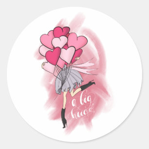 A Big Hugs Classic Round Sticker